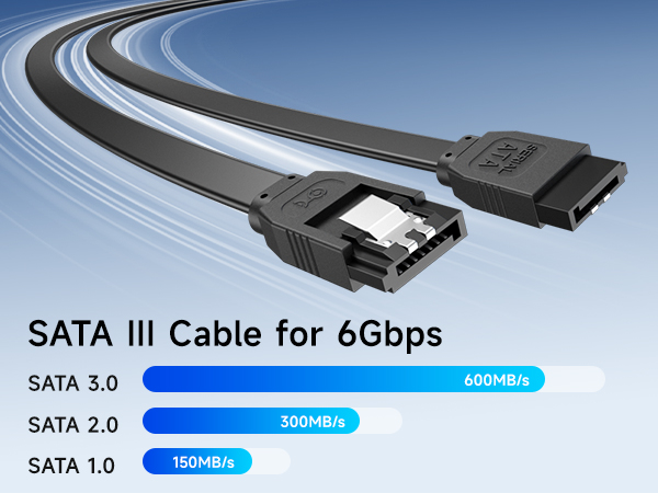 90-degree sata iii cable with locking latch for secure connections in tight spaces