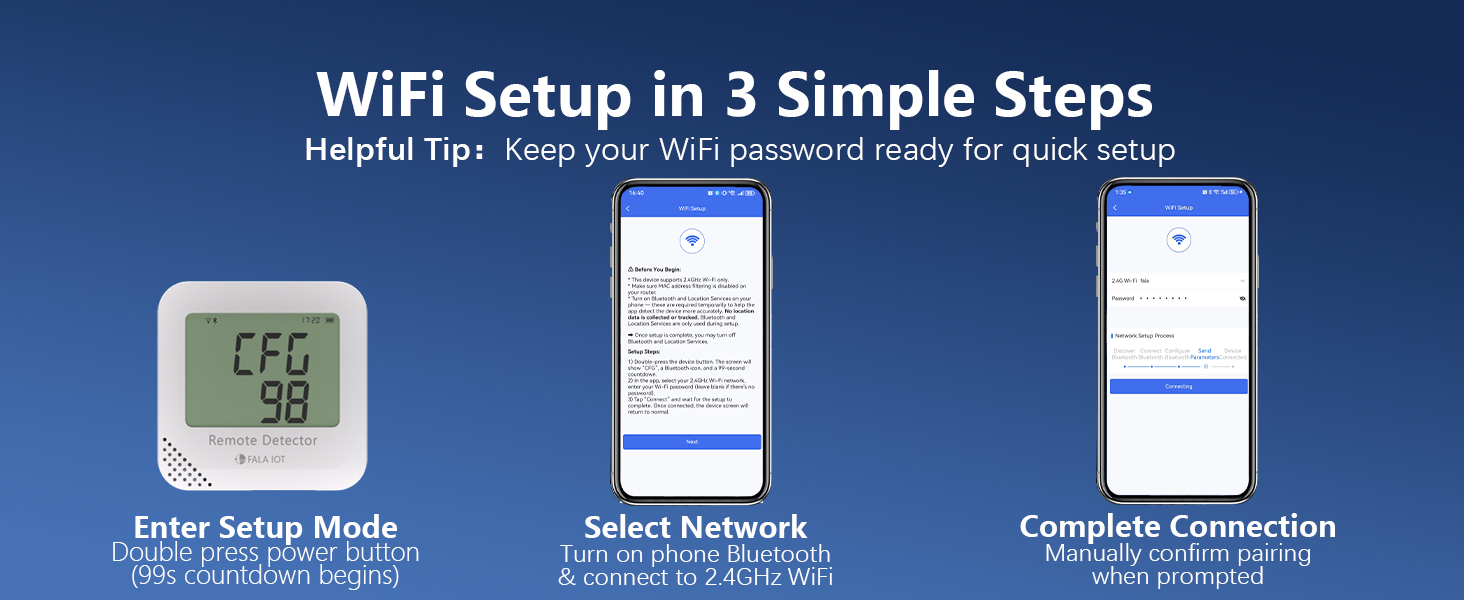 remote temperature monitoring WiFi setup
