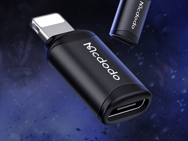 Mcdodo USB C to Lightning Adapter 2 Pack,Type C Female to Lightning Male Adapter Cable