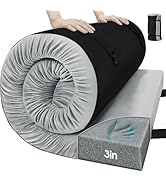 CYMULA Memory Foam Camping Mattress Pad,3 in Sleeping Pad for Camping,Non-Slip Bottom Floor Cot M...