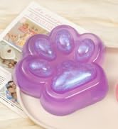 Big Purple Cat Paw Squishy Toy, Large Squeeze Cat Paw Fidget Toys, Cute Kawaii Squishies for Stre...