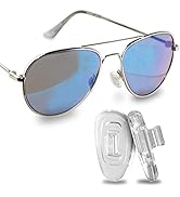 GMS Optical 15mm D-Shaped Silicone Push in Nose Pads - for Glasses, Sunglasses, and Eye Wear (5 P...