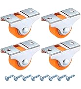 PATIKIL 1 Inch Fixed Caster Wheels, Nylon Ball Bearing Small Non-Swivel Casters Wheels with Metal...