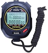 FCXJTU Professional Stopwatch Timer, 3-Row 10 Lap/Split Memory Count up/Down Timer, Extra Large D...