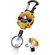 Ciwuzxs Magnetic Retractable Keychain, Heavy Duty Carabiner Badge Holder | with 31.5" Coated Stee...