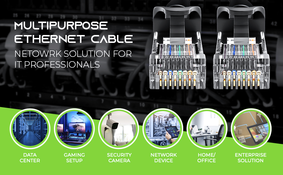 cat6 cat 6 ethernet network networking lan rj45 cable cords for it manager professional home