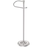 Toilet Paper Holder Free Standing, 25” H Stainless Steel Nickel Toilet Paper Stand, Weighted Base...