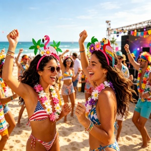 hawaiian luau headbands