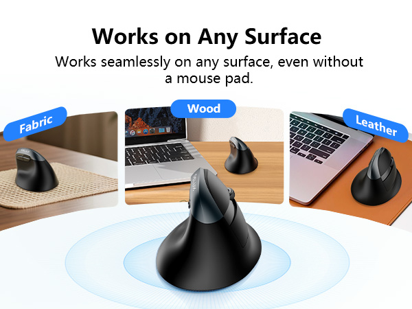 DELUX Wireless Ergonomic Mouse