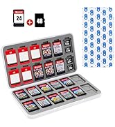FYY Nintendo Switch Game Case Holder for Switch 2 Cartridge Case with 24 Game Card Slots & 48 Mic...