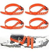 TOBWOLF 4Pack 18" Snowshoe Straps Kit, High Visibility Snowboard Binding Straps for Skiing, Adjus...