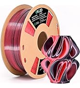 OVV3D PLA Filament 1.75mm, 3D Printer Filament Silk PLA Dual Color PLA Filament, Black Red, Color...