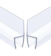 AmazerBath Shower Door Side Seal Strip (Set of 2), Frameless Glass Shower Door Seal Strip - Suita...