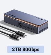 UGREEN NeoDrive Creater 2TB External Portable SSD with Cooling Fan Up to 6600MB/s, Thunderbolt 5 ...