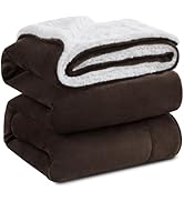 KAWAHOME Sherpa Fleece Queen Size Blanket for Bed - Extra Warm and Heavy Thick Blankets for Winte...