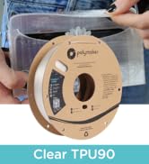 Clear TPU90 filament 1.75mm flexible filament 1.75mm tpu 1.75mm