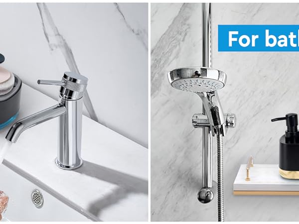 soap dispensers with brush holder for kitchen sink