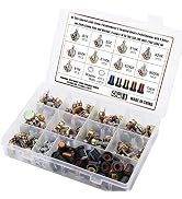 OCR 1K-1M ohm Potentiometer Kit, 45 Sets Knurled Shaft Linear Potentiometer with Knobs, Nuts and ...