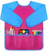 DaiUni Art Smock for Kids, Toddler Paint Smock Painting Apron, Children Apron With Long Sleeve an...