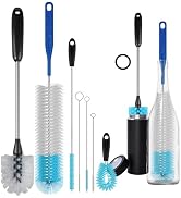 7-Pack Stainless Steel Long Handle Water Bottle Brush Cleaning Set, Kitchen Scrubbing Cleaning Br...