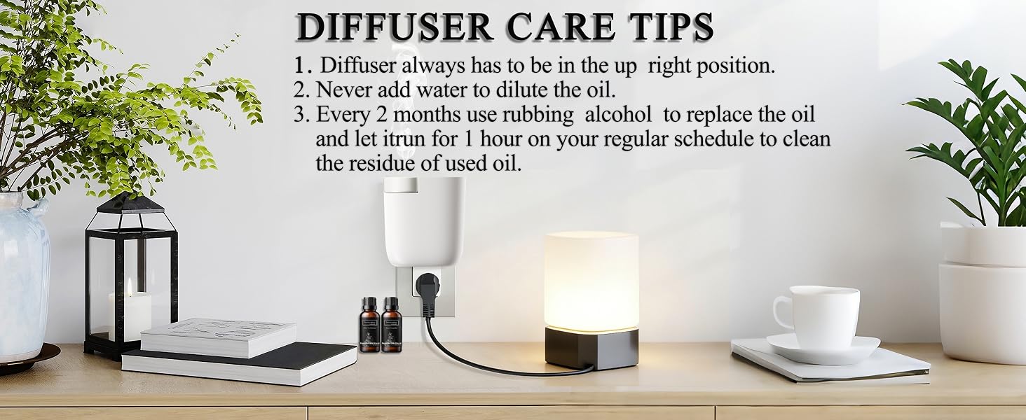 Waterless Diffuser for Essential Oil, Plug in Wall Scent Diffuser for Home