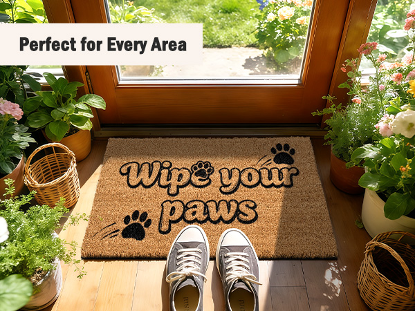 funny muddy coir welcome door mat natural fiber eco-friendly outdoor indoor outside doormat