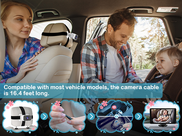 baby car camera for 2 kids