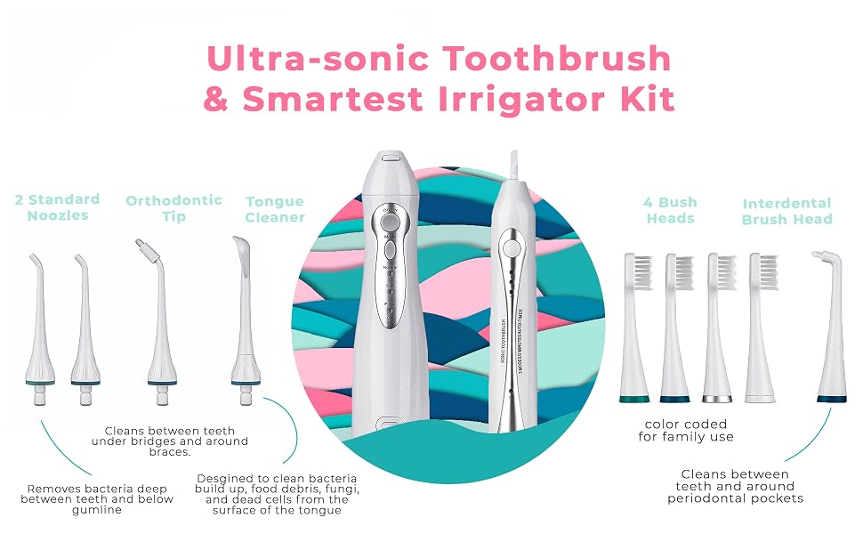 aquasonic home dental center - ultra sonic electric toothbrush, pure daily care home dental center