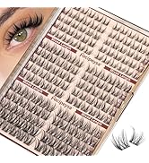 Focipeysa Lashes Wispy Cluster Lashes Natural Lash Clusters 10-16mm Eyelash Clusters Salon Effect...
