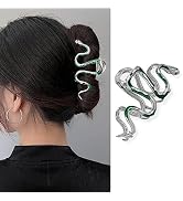 Snake Hair Clips Fashion Irregular Hair Claw Clips Green Snake Non Slip Hair Jaw Clips for Thick ...