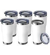 HASLE OUTFITTERS 20 oz Tumbler Bulk, Stainless Steel Tumblers with Lid, Vacuum Insulated Tumbler,...