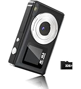 LENANE Digital Camera,4K 48MP UHD Dual Screens Camera with 18X Zoom,Portable Point and Shoot Digi...