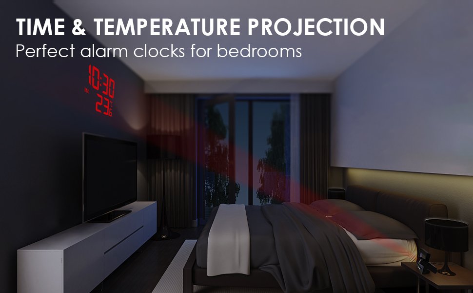 projector alarm clock for bedroom