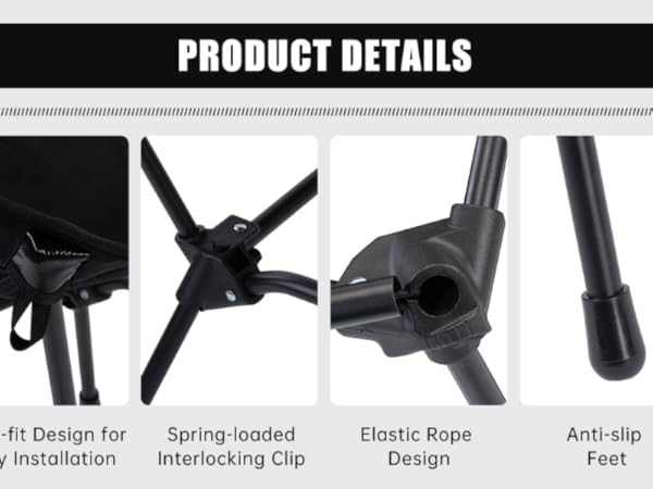 Snap-Fit Install | Secure Lock | Elastic Build | Non-Slip Feet