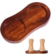 beinkmake Pepper Grinder Holder Salt and Pepper Mill Tray Inner Dia 2.28 Inch Acacia Wood Mill Re...