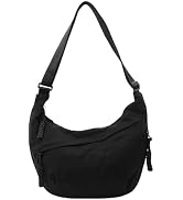 Sanxiner Crescent Crossbody Bags for Women Nylon Slouchy Sling Hobo Bag,Spacious Dumpling Shoulde...