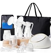 NCVI Electric Breast Pump F1, VibesFlow Micro-Vibration with Hospital-Grade Suction for More Comf...