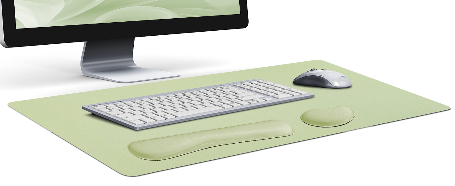 desk met green PU