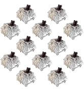 Zhouwang Crystal Brown Switch Mechanical Keyboard Replacement,3 Pin Tactile/Accurate Typing/Dustp...