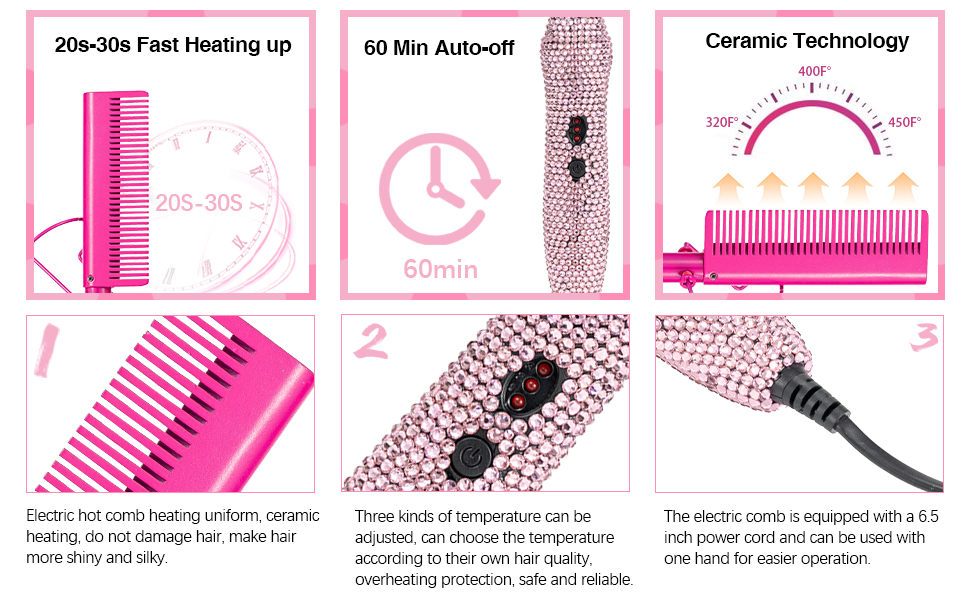 hot comb hair straightener