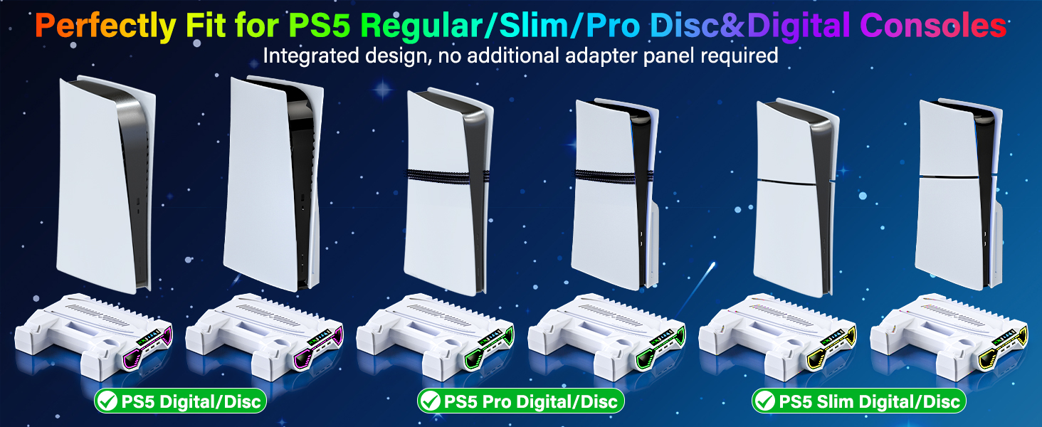 ps5 stand with cooling fan ps5 station with cooling fan