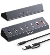 Xiaobi 7-in-1 USB C Hub with 10Gbps Data Transfer, PD 45W & QC 18W Fast Charging, Ergonomic Tilt ...