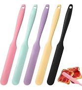 5Pcs Silicone Jar Spatulas Set, Non-Stick Heat Resistant Jam Spreader, Heat Resistant 572°F, Food...