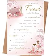 gerdiny Birthday Card Gifts for Best Friend Woman Her, Bestie Birthday Card, Best Friend Birthday...