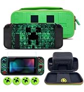 Carrying Case for Nintendo Switch, Soft Switch Case, Screen Protector, Thumb Grips Caps, Switch A...