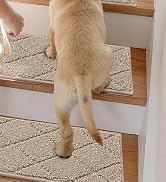 COSY HOMEER Edging Stair Treads Non-Slip Carpet Mat 28inX9in Indoor Stair Runners for Wooden Step...