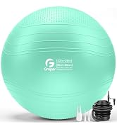 Gruper Yoga Ball, Extra Thick Non Slip Exercise Ball for Workout, Birthing, Balance, Stability, P...