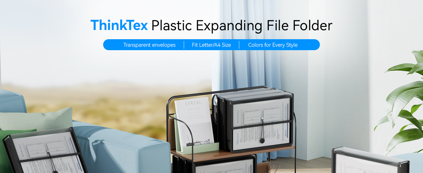 ThinkTex Plastic Expanding File Folder