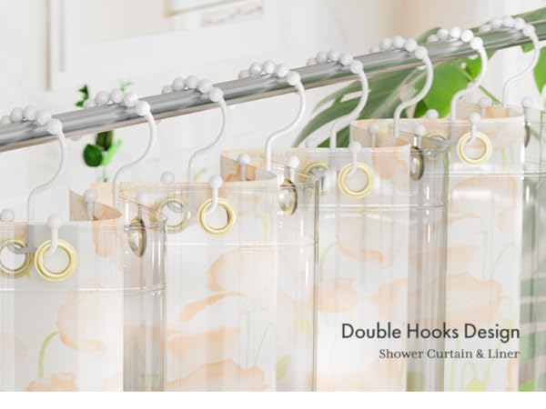 White Shower Curtain Hooks