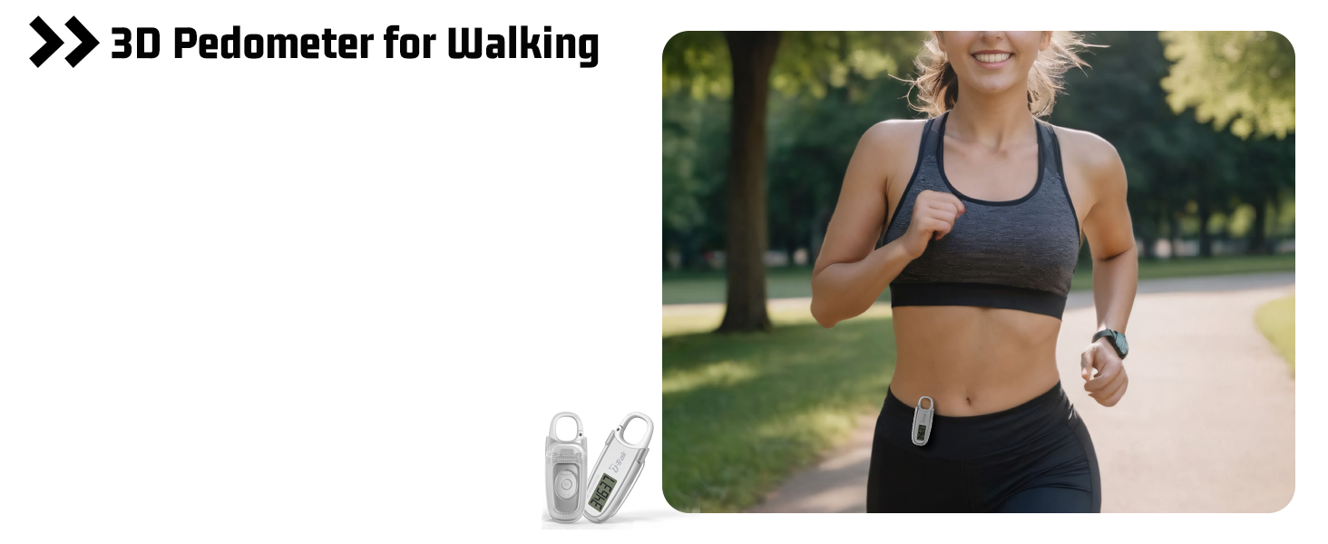 U-Trak 3D pedometer for walking can help you improve your fitness and maintain a healthy life